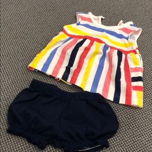 Two piece top and bloomer set